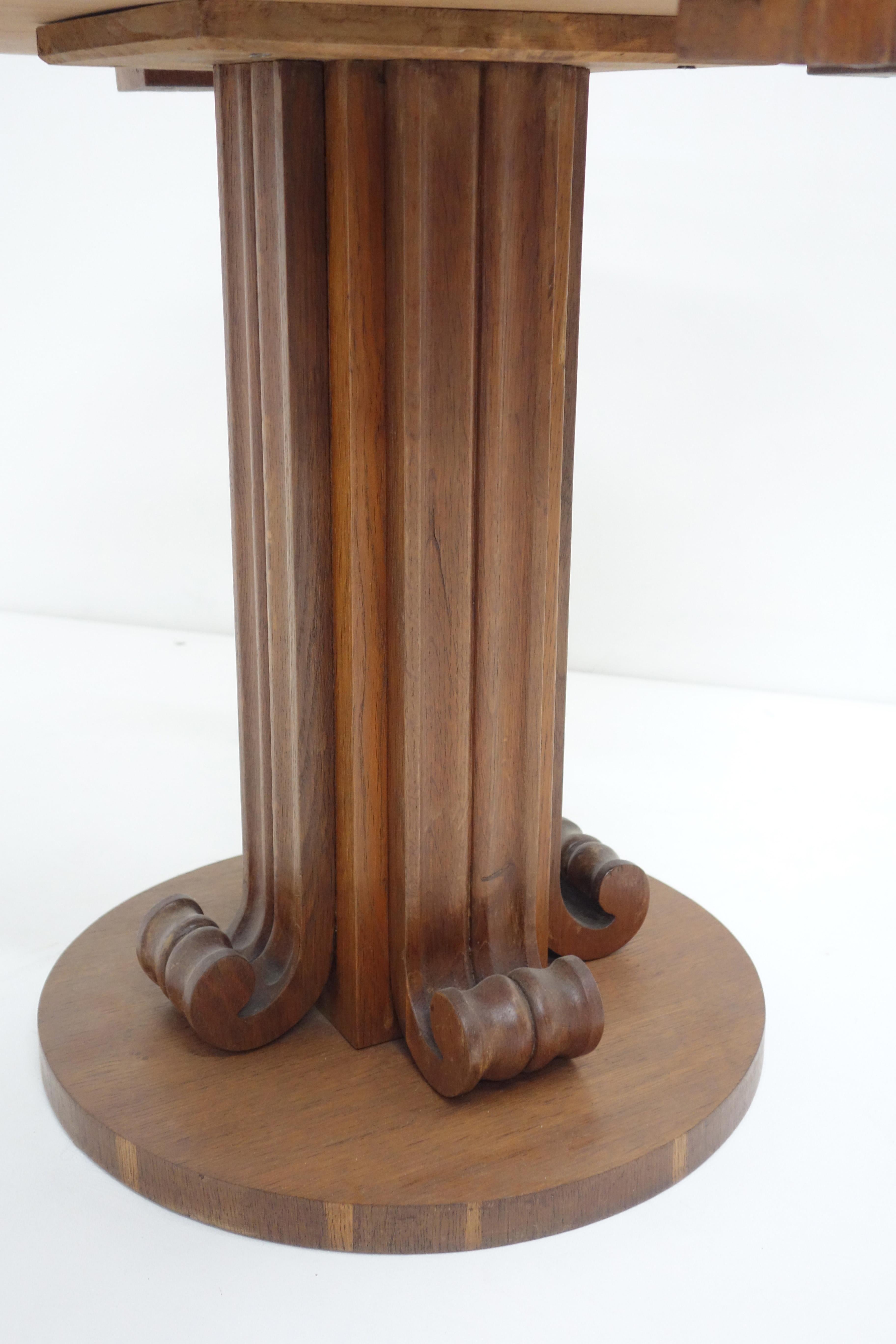 Pedestal Table by Jean-Charles Moreux, circa 1935-1936 In Good Condition For Sale In Paris, FR