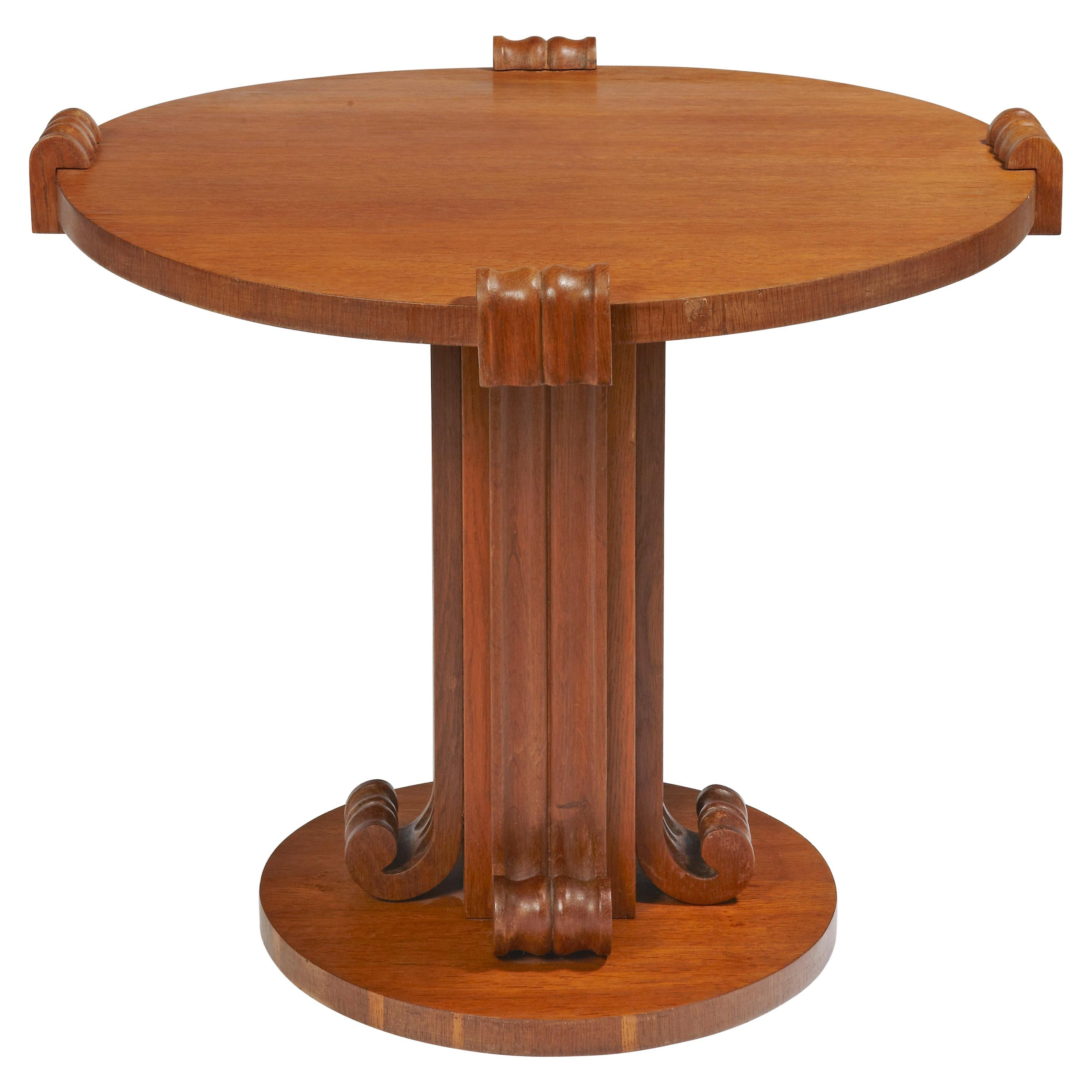 Pedestal Table by Jean-Charles Moreux, circa 1935-1936 For Sale