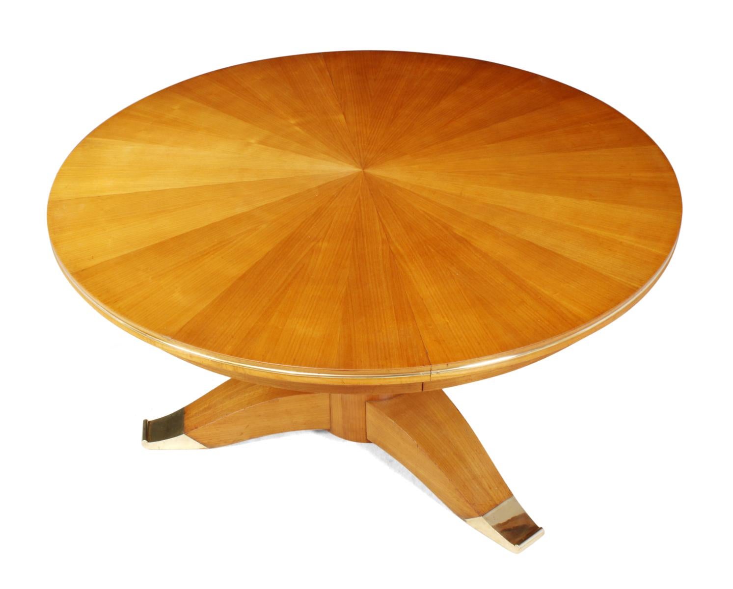 Art Deco Pedestal Table by Jules Leleu For Sale