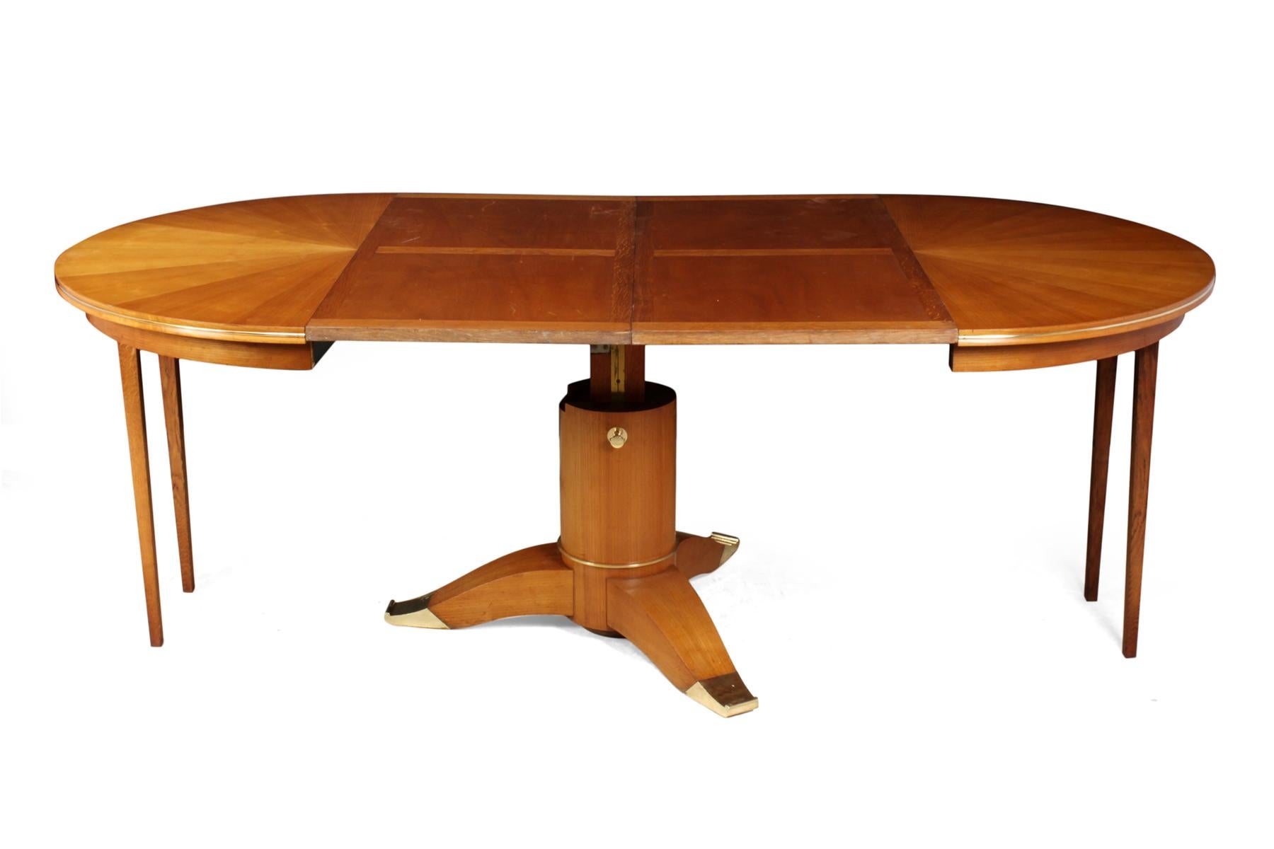 Mid-20th Century Pedestal Table by Jules Leleu For Sale