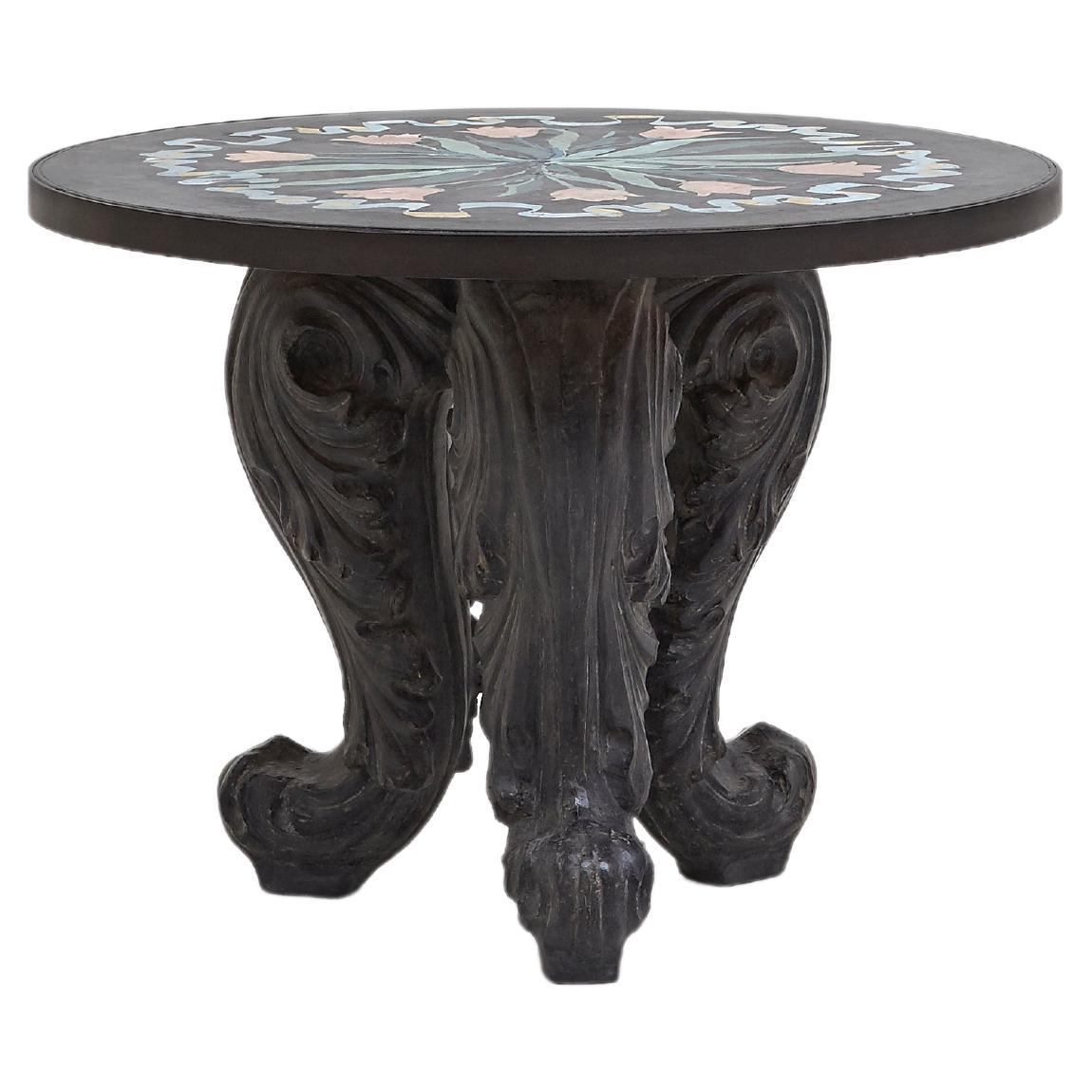 Pedestal Table by Serge Roche and Ismael De La Serna For Sale