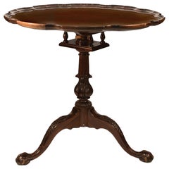 Antique Pedestal Table, George II Style Mahogany, USA, circa 1860