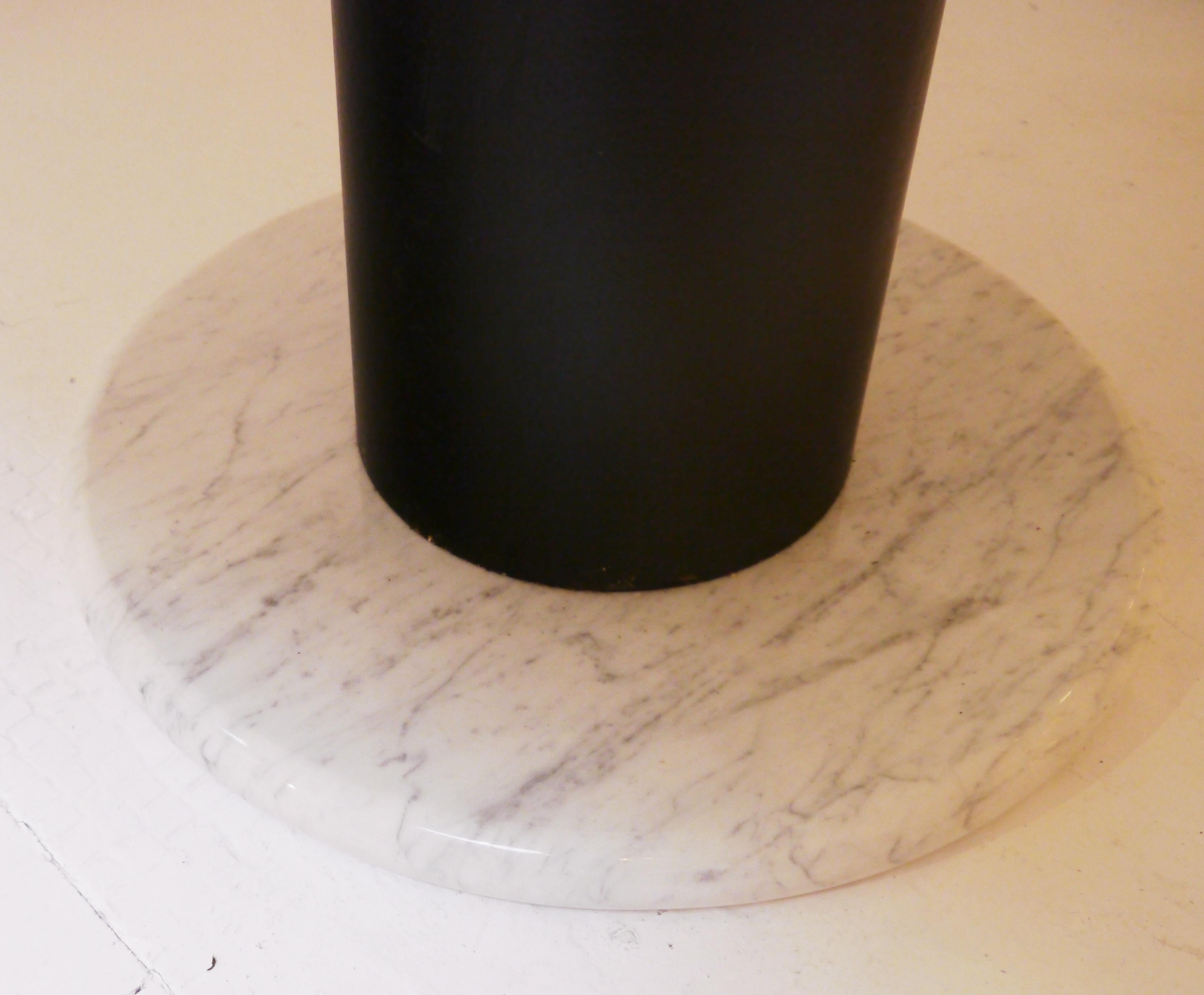 Pedestal Table in Carrara Marble Table by Ettore Sottsass 1