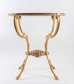 Pedestal Table in Hard Stone Marquetry Napoleon III Period