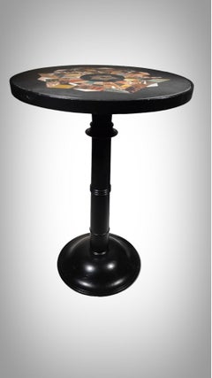 Pedestal Table In Hard Stones 19th Century