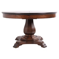 Antique Pedestal Table in Mahogany from Empire period with carved details from 1820
s
