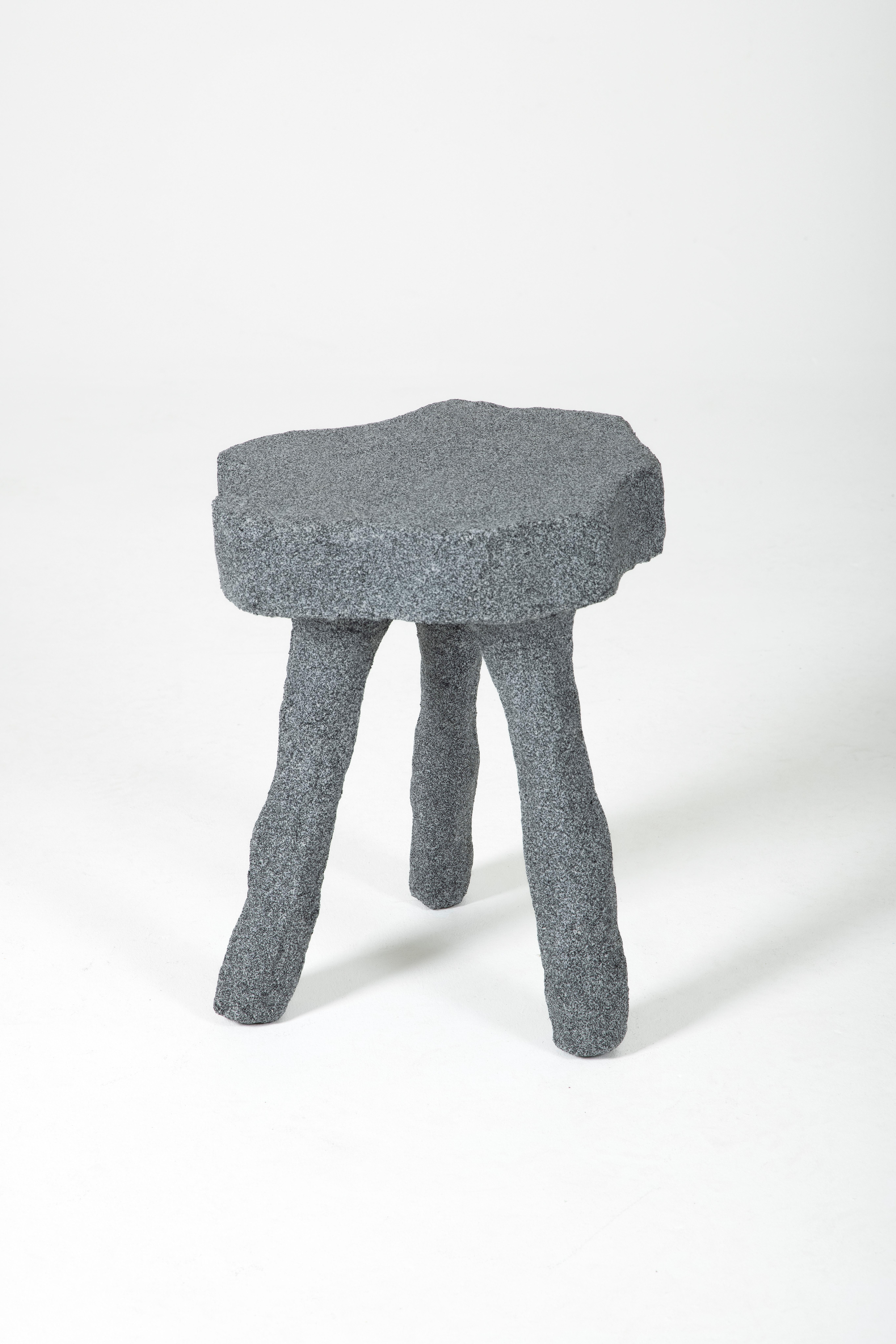Other Pedestal Table in Plaster and Grey Sand by Paul Hardy