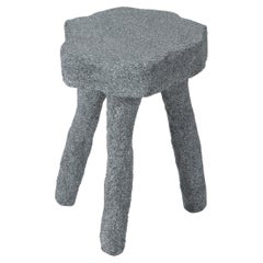 Pedestal Table in Plaster and Grey Sand by Paul Hardy