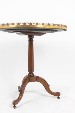 Pedestal Table of Directoire Style in Mahogany and Marble, circa 1900
