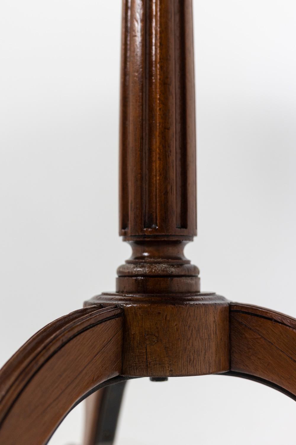 Pedestal Table of Directoire Style in Mahogany and Marble, circa 1900 For Sale 3