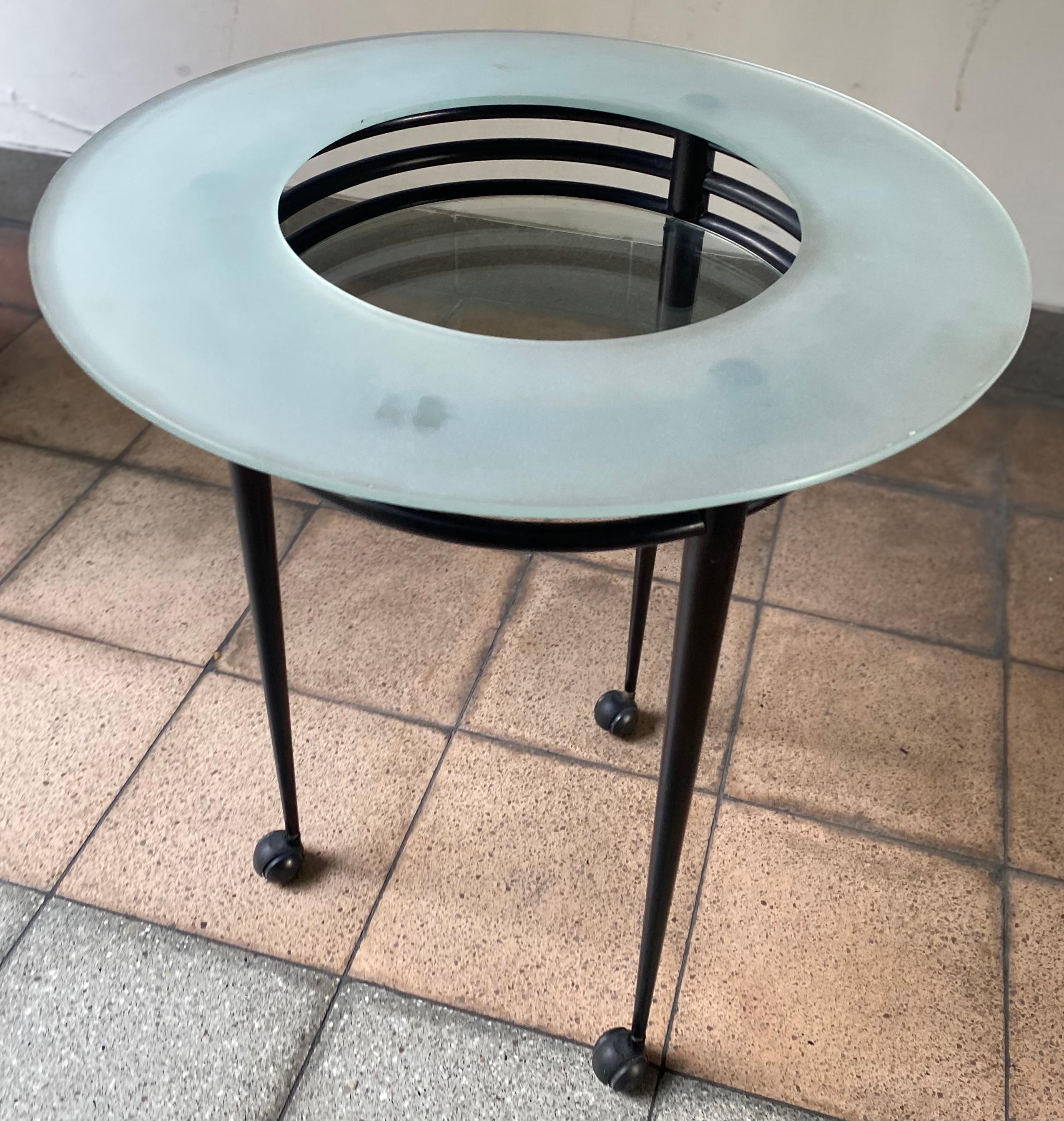 Pedestal Table on Wheels by Pascal 1