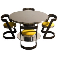 Pedestal Table Set by Willy Rizzo