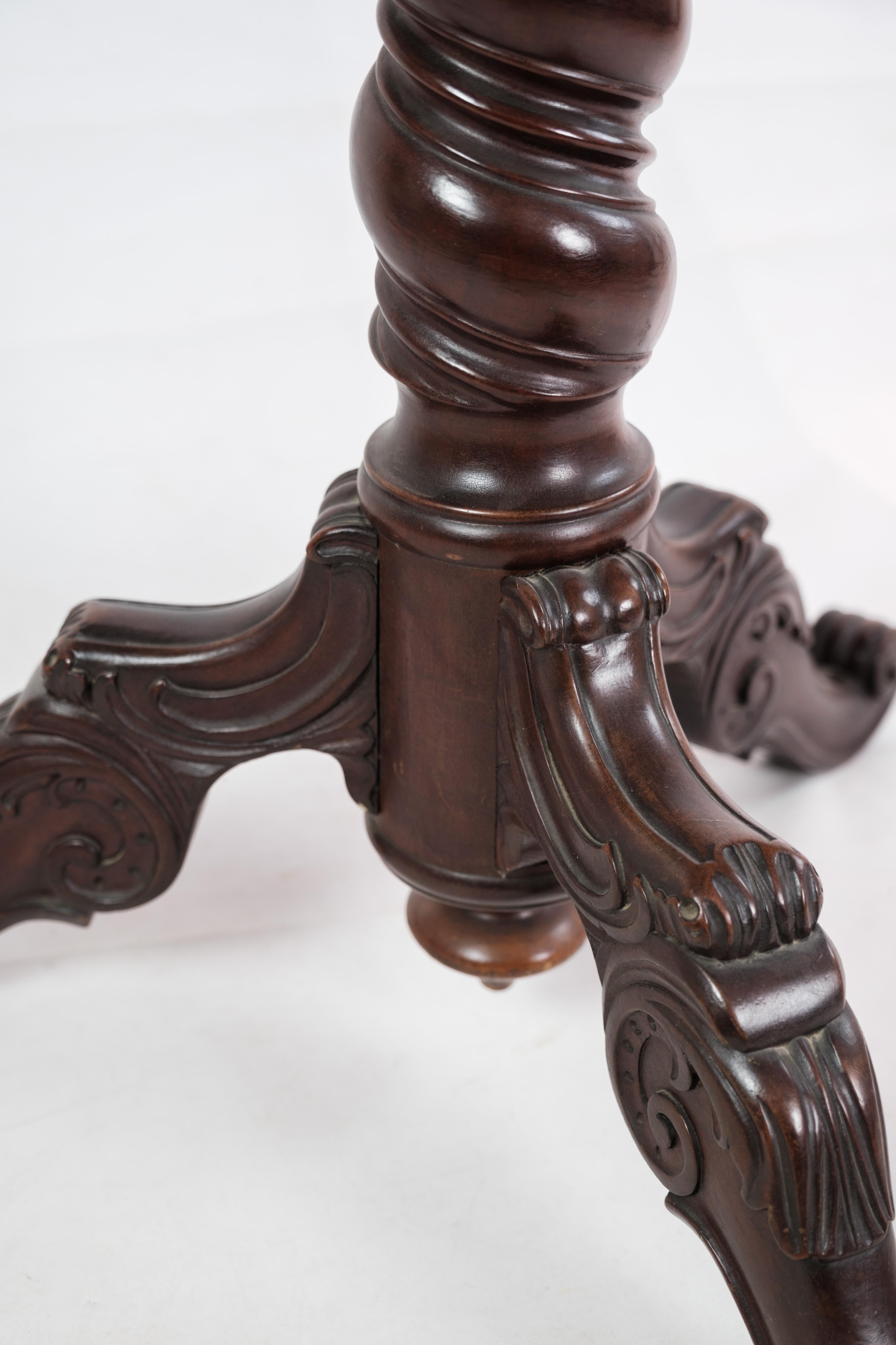 Pedestal Table/Side Table Originating From Denmark Made In Mahogany From 1860s 2