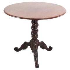 Pedestal Table/Side Table Originating from Denmark in Mahogany from Around 1860