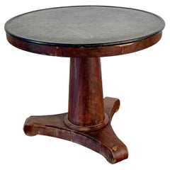 Pedestal Table W/Black Marble