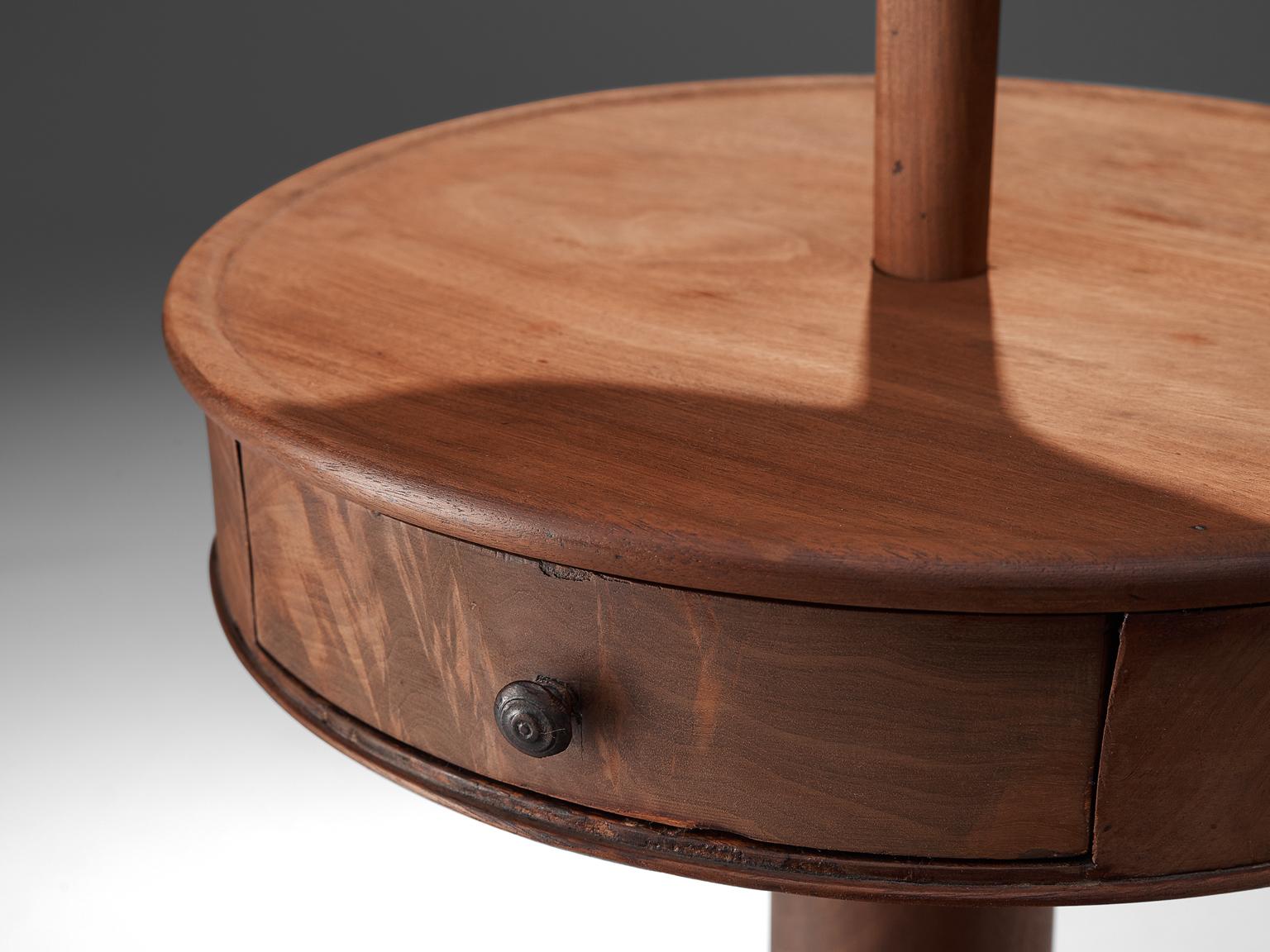 Mid-20th Century Pedestal Vanity Table in Mahogany, 1940s