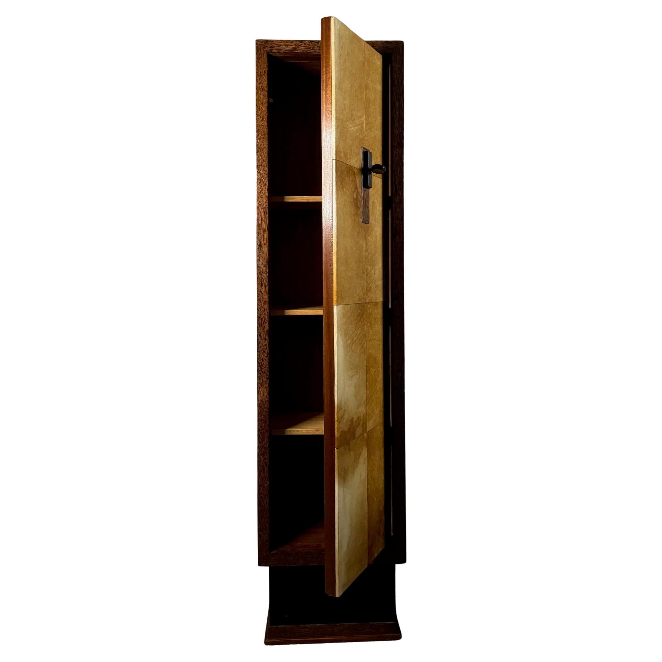 Pedestall Cabinet Oak and Vellum France, 1940