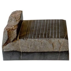 Sculpture Black Stone Functional Handcrafted Pedra Negra F-3 by Ricard Casabayó
