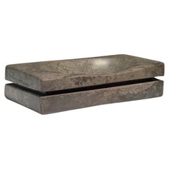 Soap Dish Sculptural Black Stone Handcrafted Pedra Negra F-4 by Ricard Casabayó