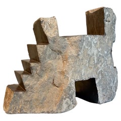 Sculpture Functional Black Stone Handcrafted Pedra Negra F-8 by Ricard Casabayó