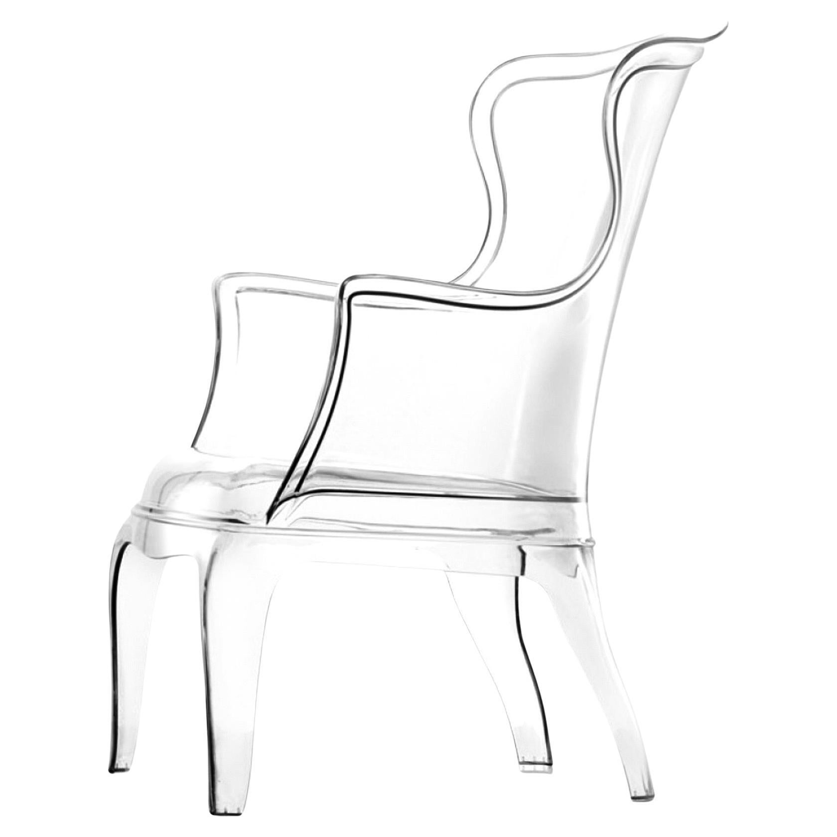Pedrali Pasha 660 Fauteuil Indoor Outdoor Transparent Armchair Lounge, Italy.  For Sale