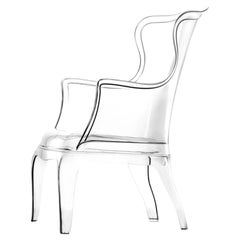 Used Pedrali Pasha 660 Fauteuil Indoor Outdoor Transparent Armchair Lounge, Italy. 