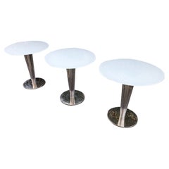 Table Pedrali du 21e siècle, verre satiné trempé