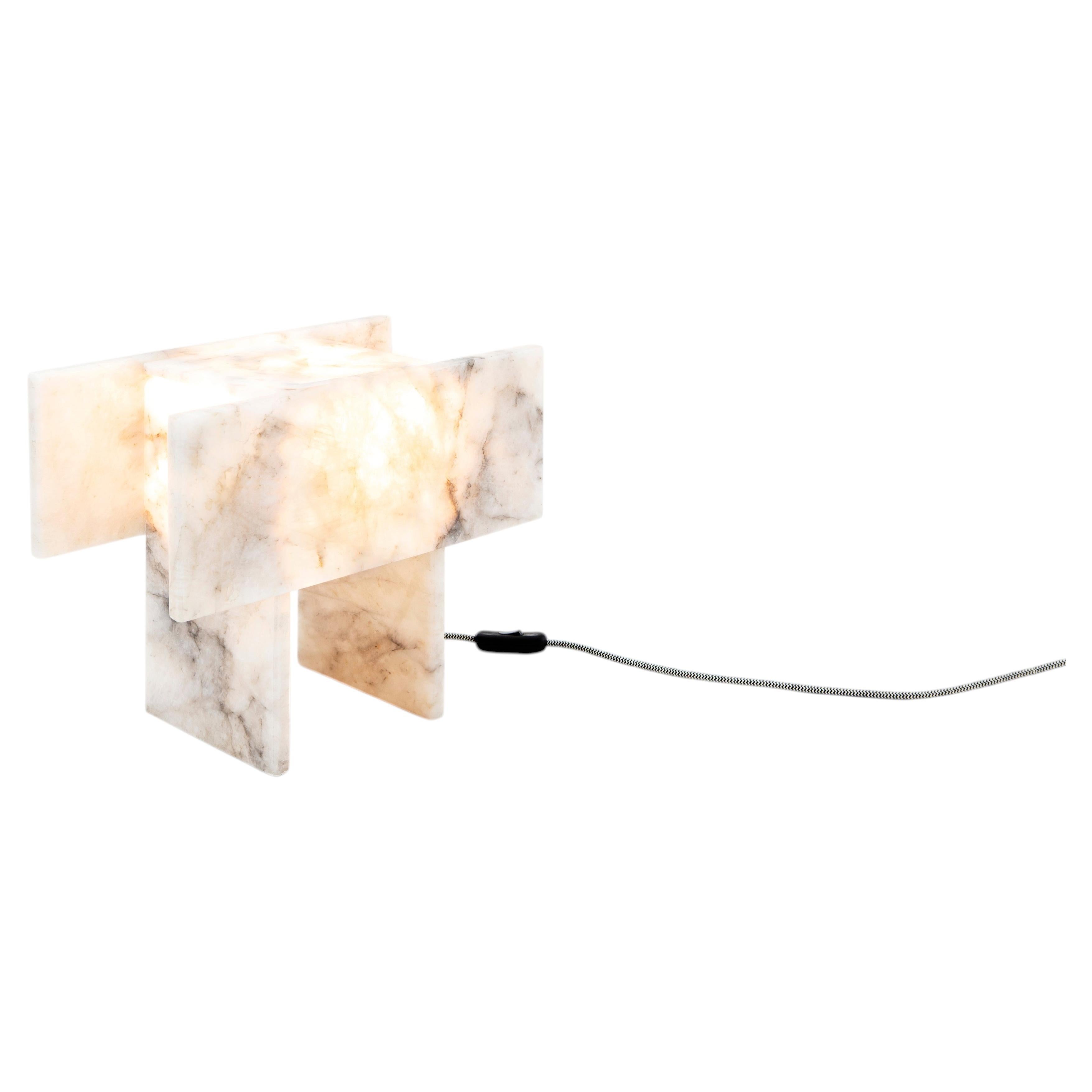 PEDRITA, Contemporary Stone Table Lamp, Made in Brazil For Sale