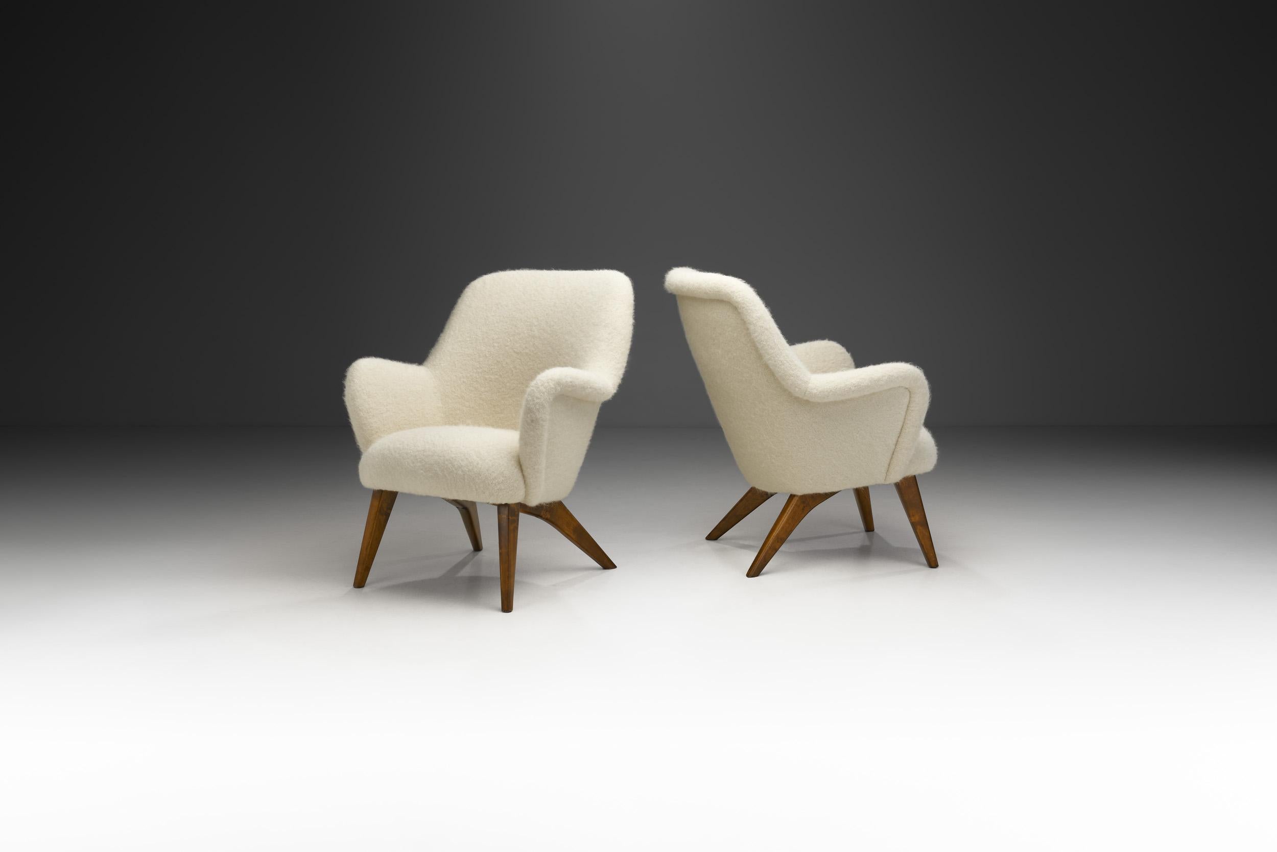 Scandinavian Modern “Pedro” Armchairs by Carl Gustaf Hiort af Ornäs, Finland 1950s For Sale