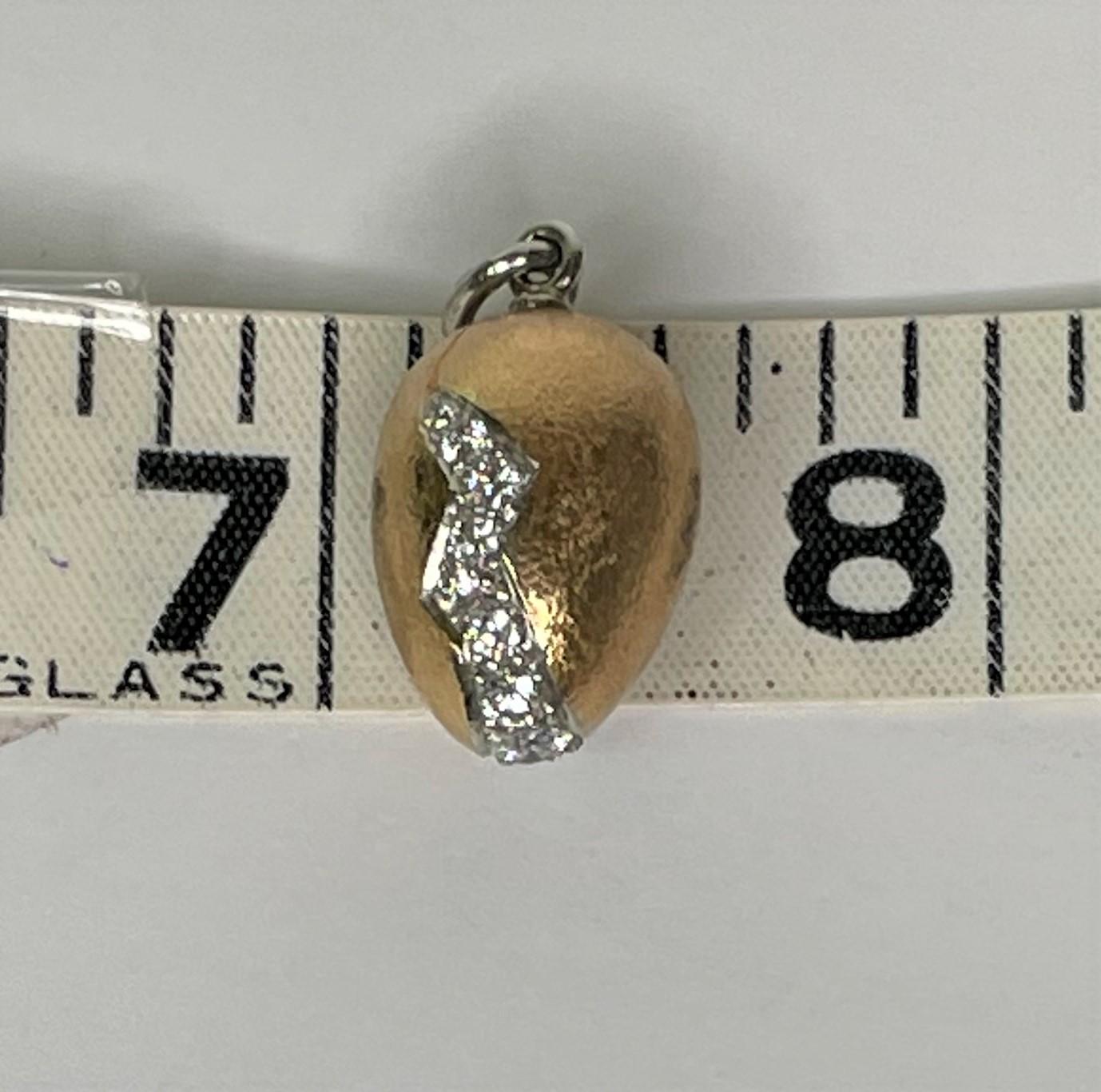 Pedro Boregaard: 18KY Platin-Diamant-Eier-Anhänger im Zustand „Neu“ im Angebot in Cincinnati, OH