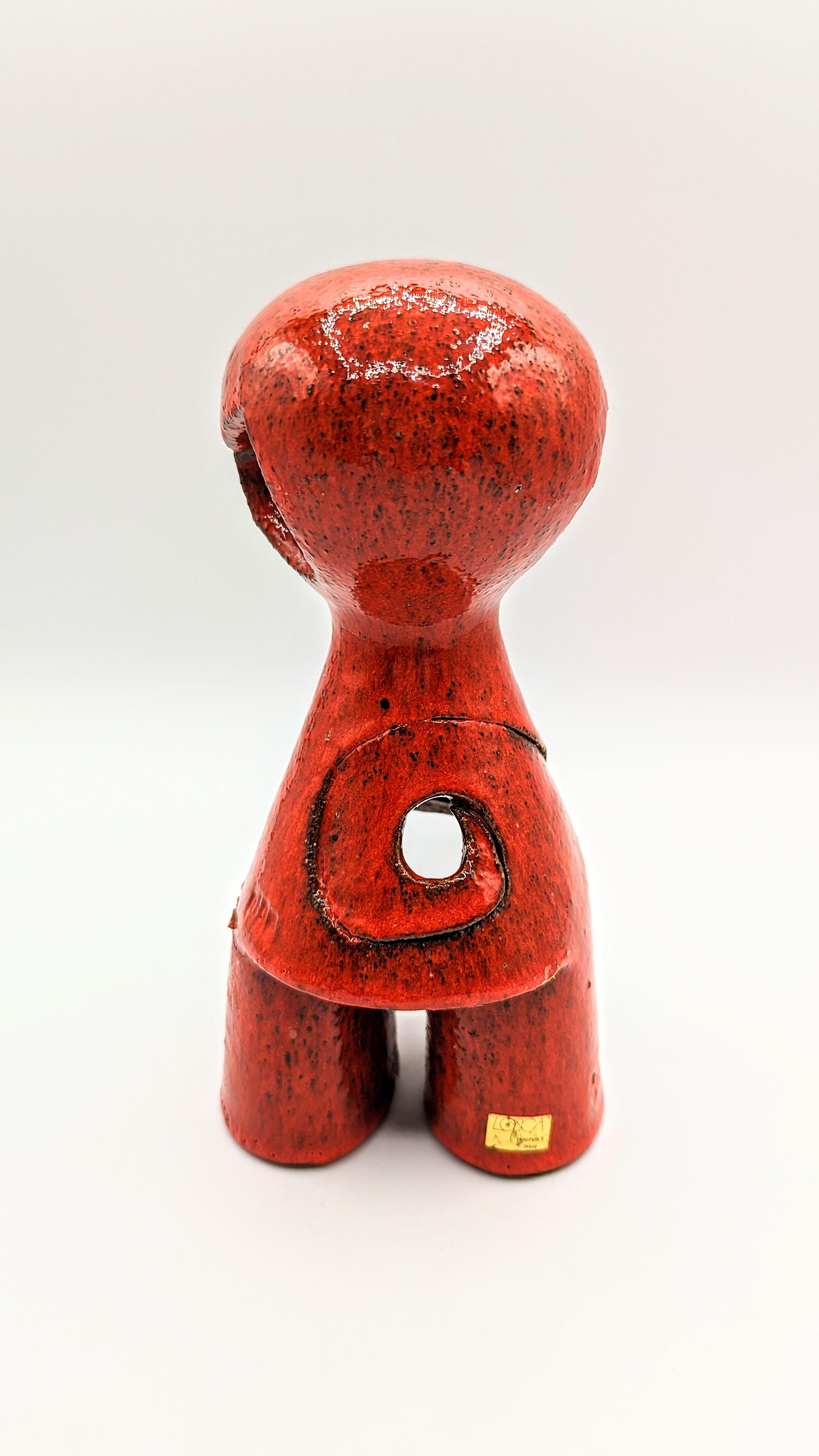 Seltene und schöne Keramikfigur von Pedro Borja, hergestellt in den 1960er Jahren in Spanien. Limitierte Serie 6/100. Unterschrieben.
Sehr dekoratives Objekt in einer unglaublichen Farbe.