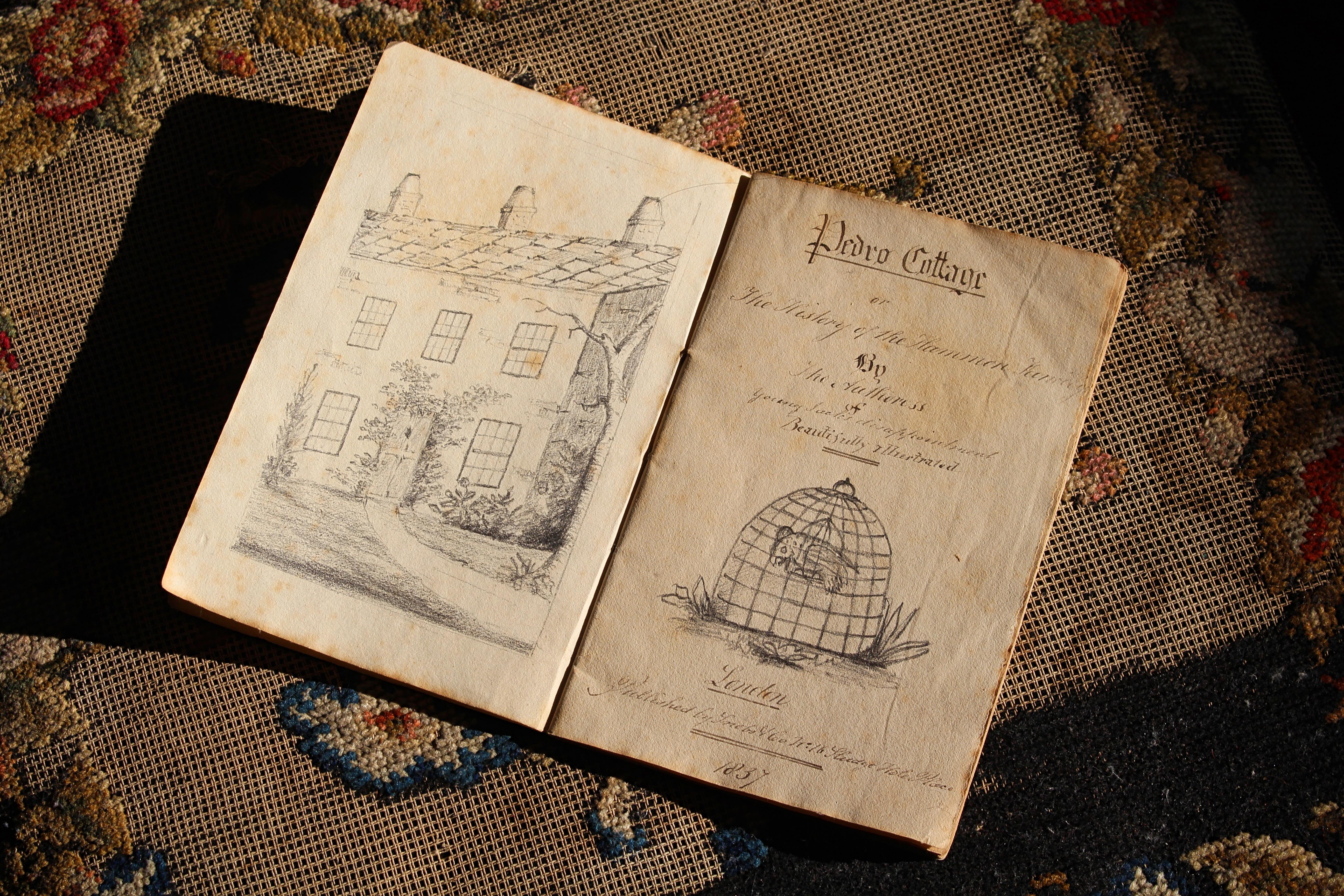 Livre d'histoires et de croquis illustré par Joseph Scoundrel Square, Pedro Cottage 1837 Bon état - En vente à Lowestoft, GB