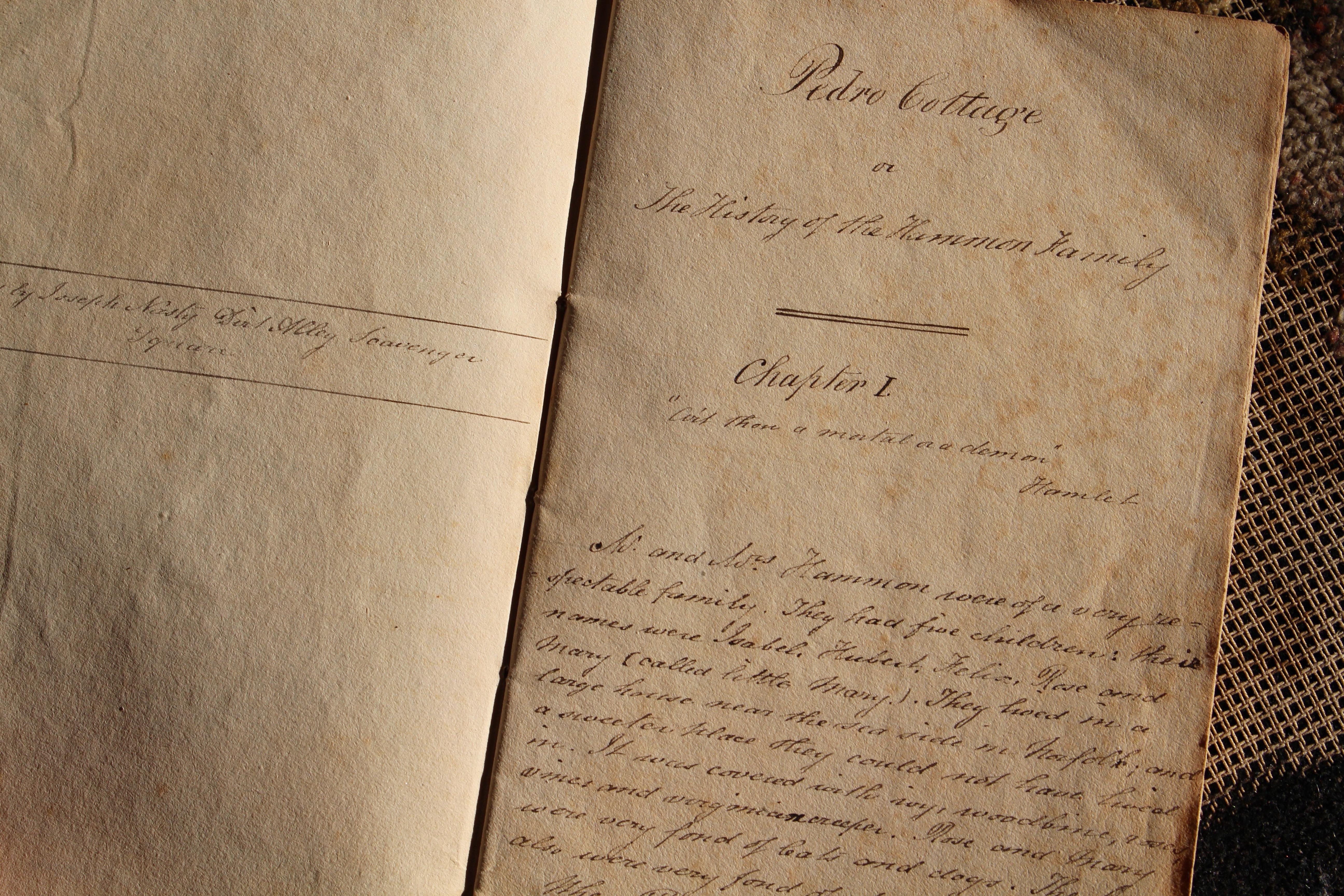 Livre d'histoires et de croquis illustré par Joseph Scoundrel Square, Pedro Cottage 1837 en vente 1