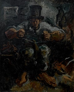 Credit is Dead oil on canvas painting Figurative Expressionism School of Paris