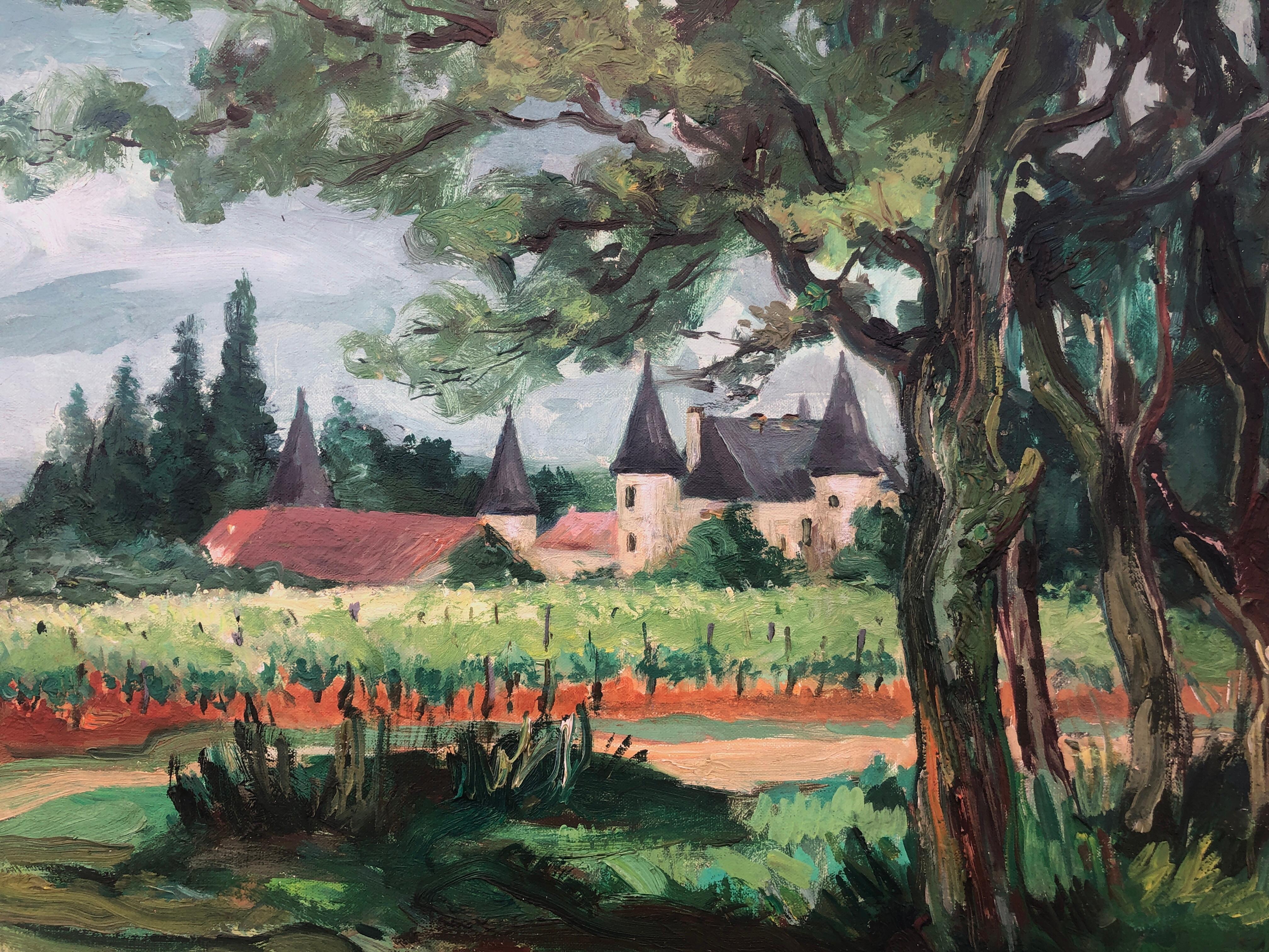 French landscape oil on canvas painting France For Sale 2