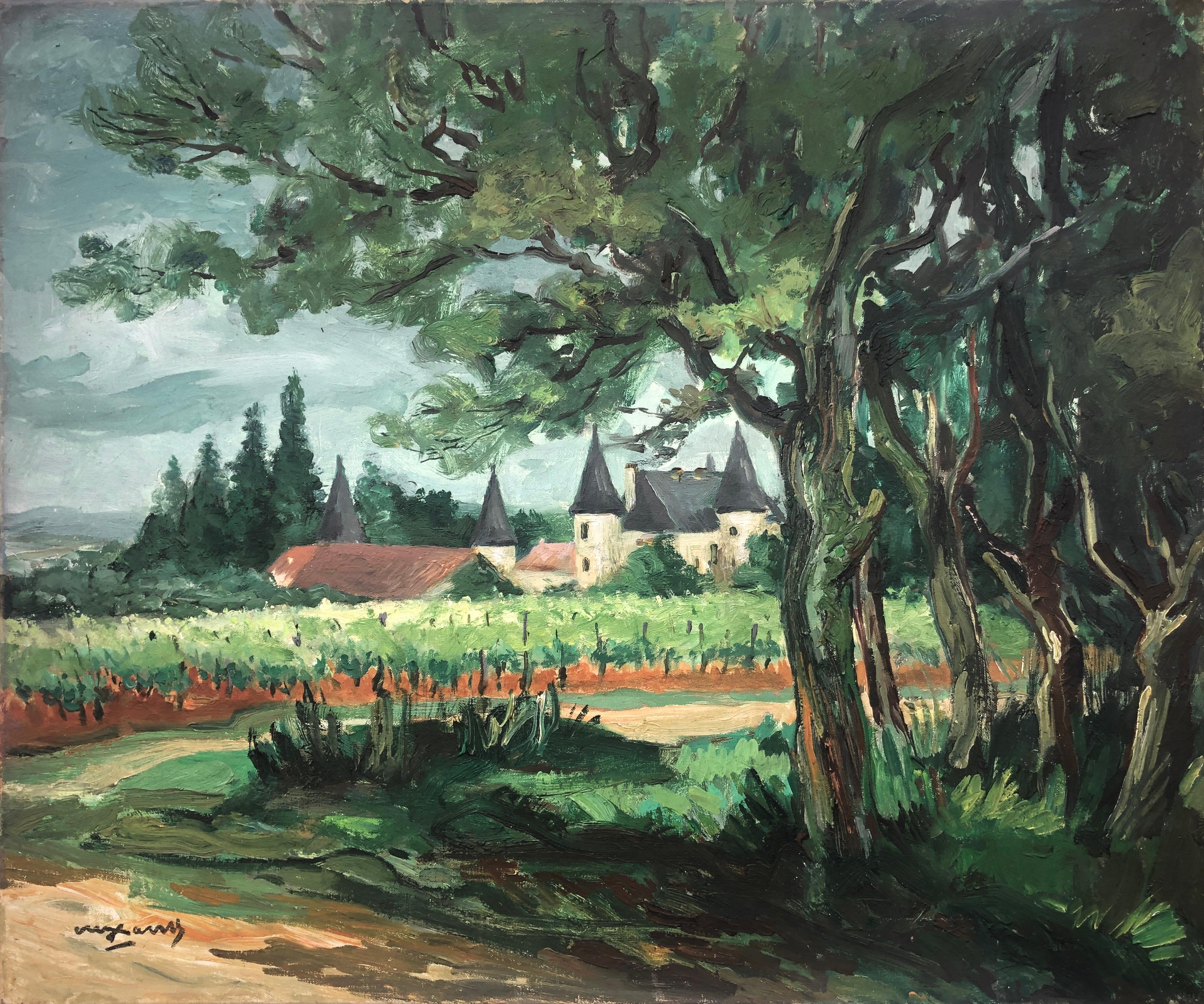 Paesaggio francese olio su tela Francia