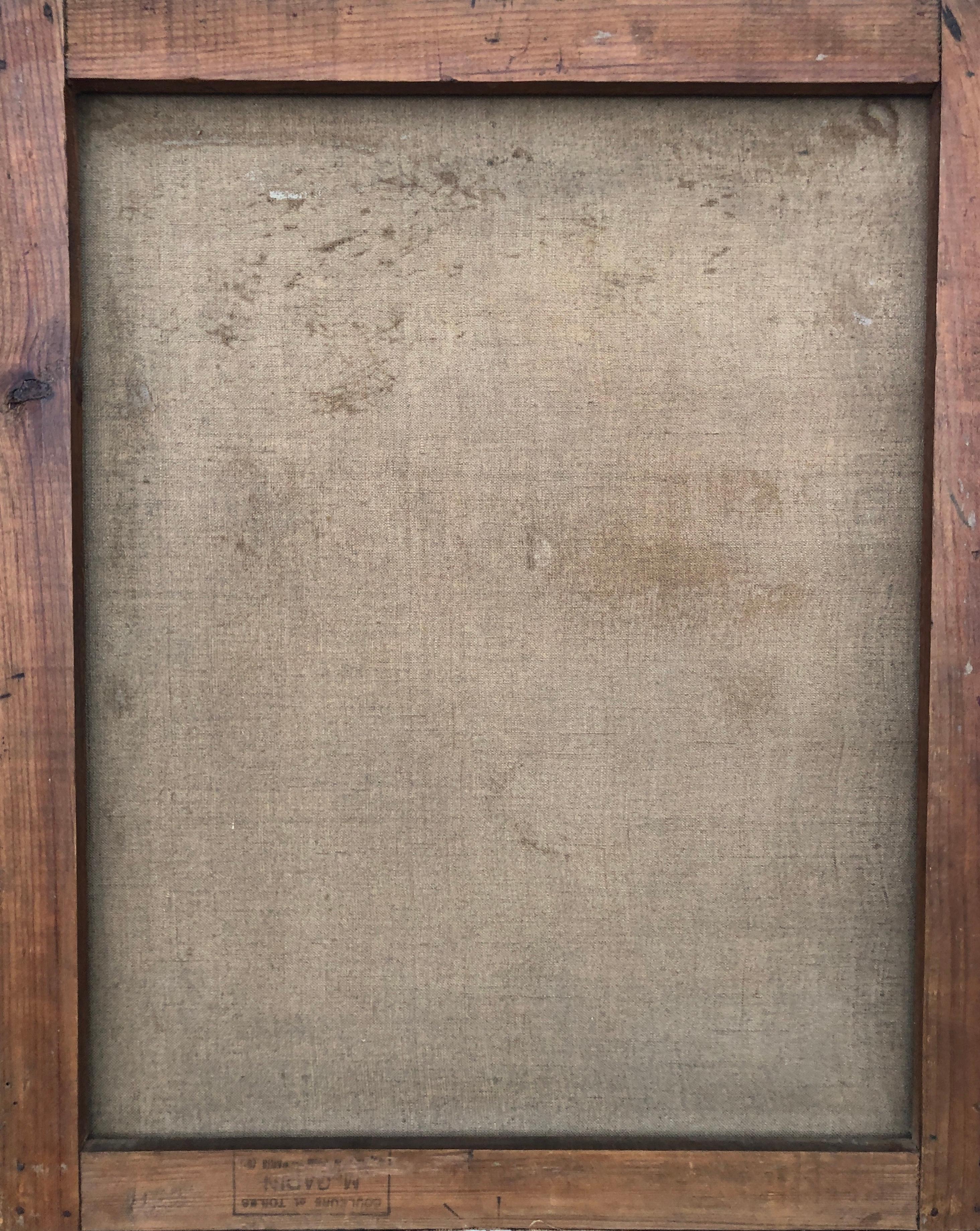 Amantes óleo sobre lienzo pintura París escuela Picasso en venta 3