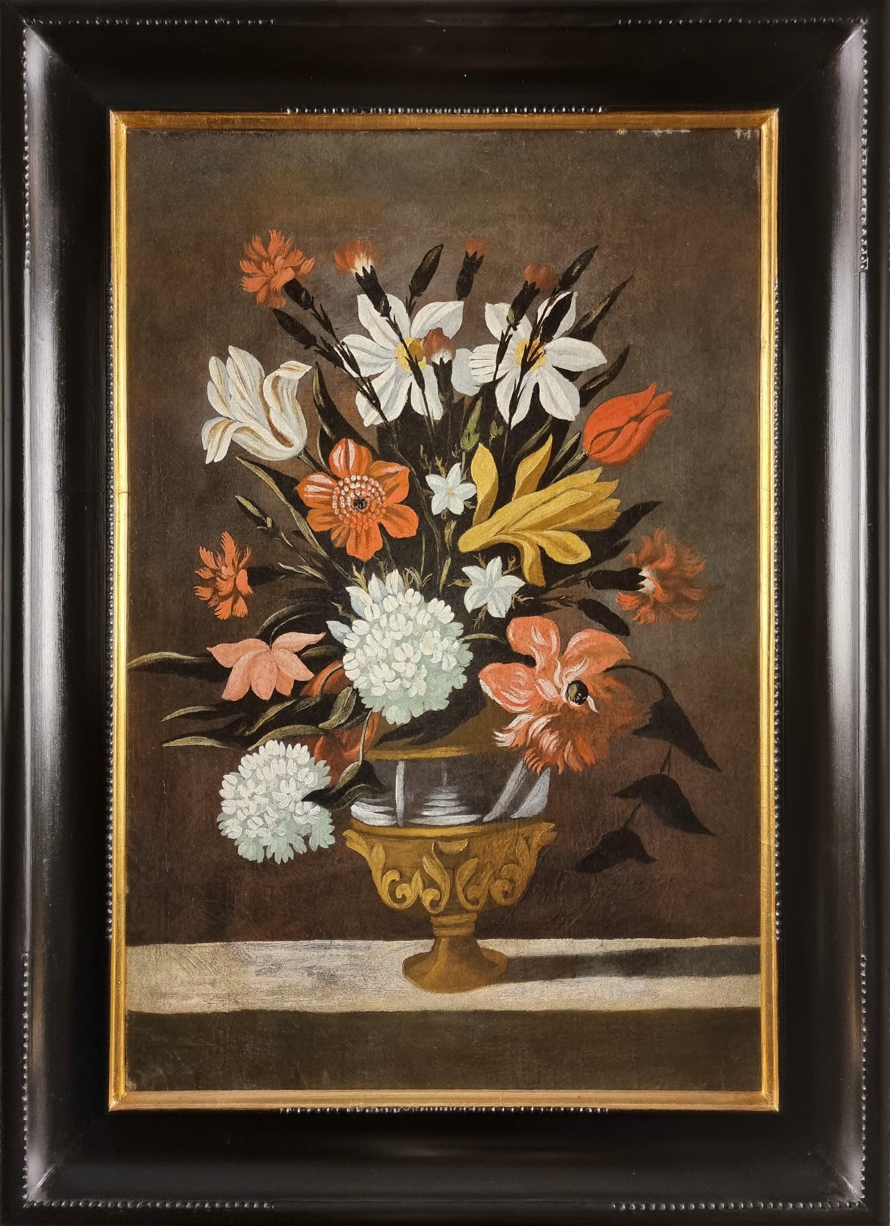 vase of flowers in spanish