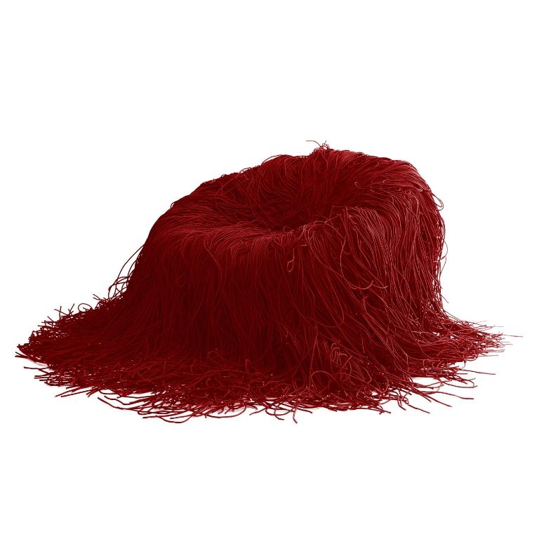 The Anthropophagus armchair created by designer Pedro Franco is a high quality piece of art design by A LOT OF Brasil. With a fiberglass structure covered in foam and fabric, it is covered with more than 4 kilometers of nylon threads placed manually