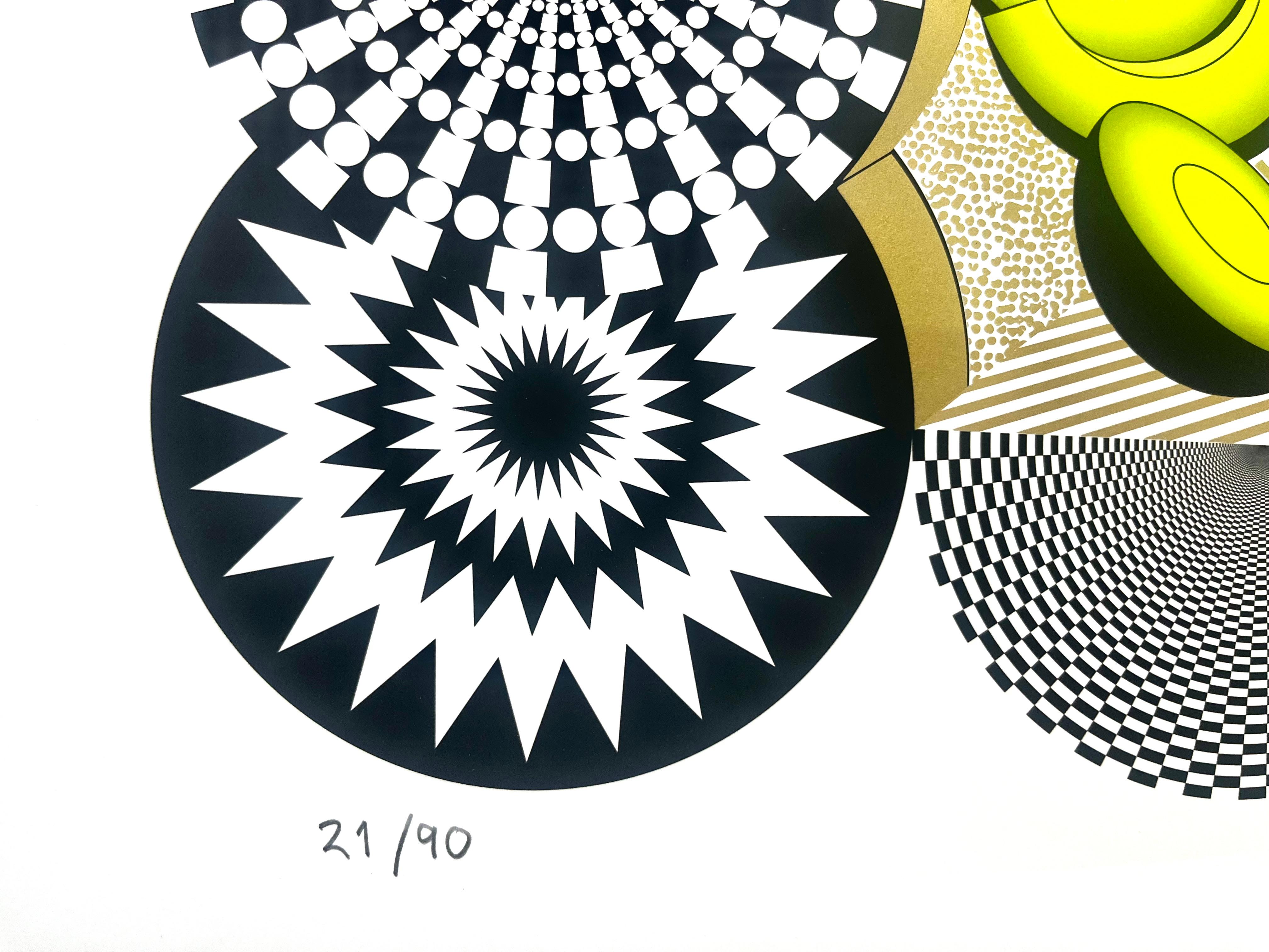 Un dimanche à Avocadoland - paysage géométrique, surréaliste, neobarroque - Contemporain Print par Pedro Freideberg