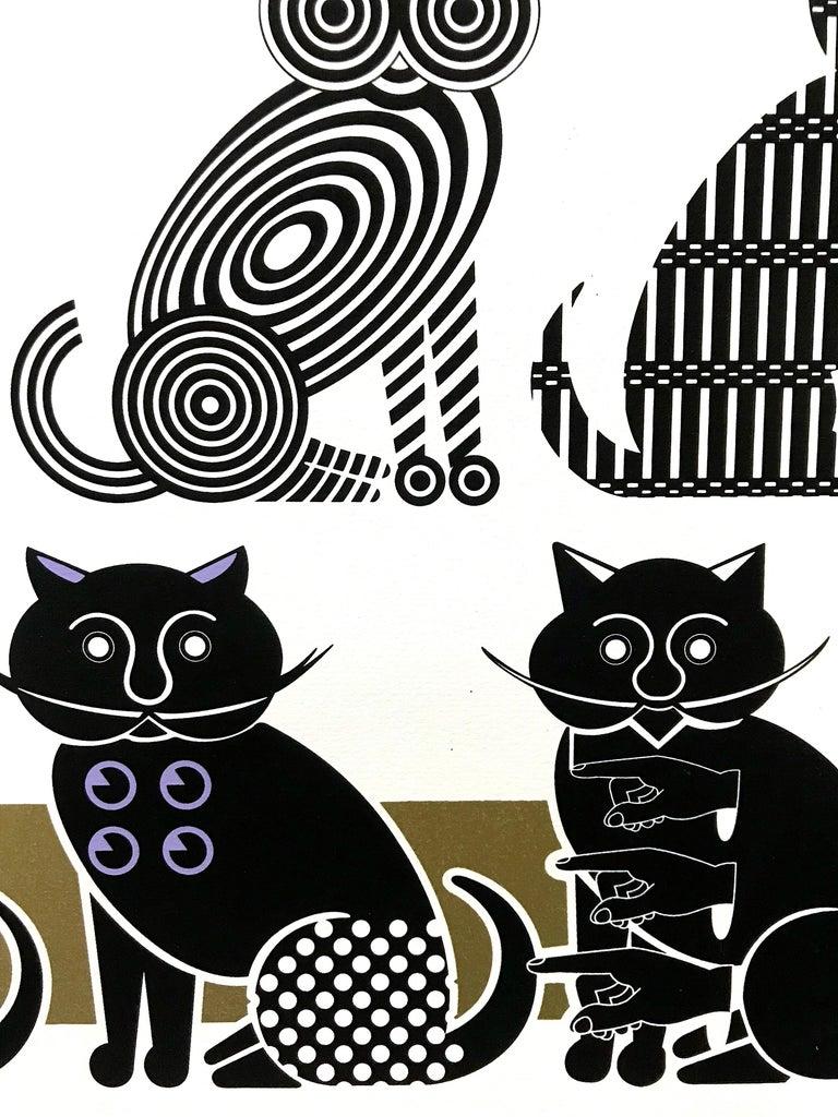 Cats of all nations unite - Surrealist Print by Pedro Freideberg
