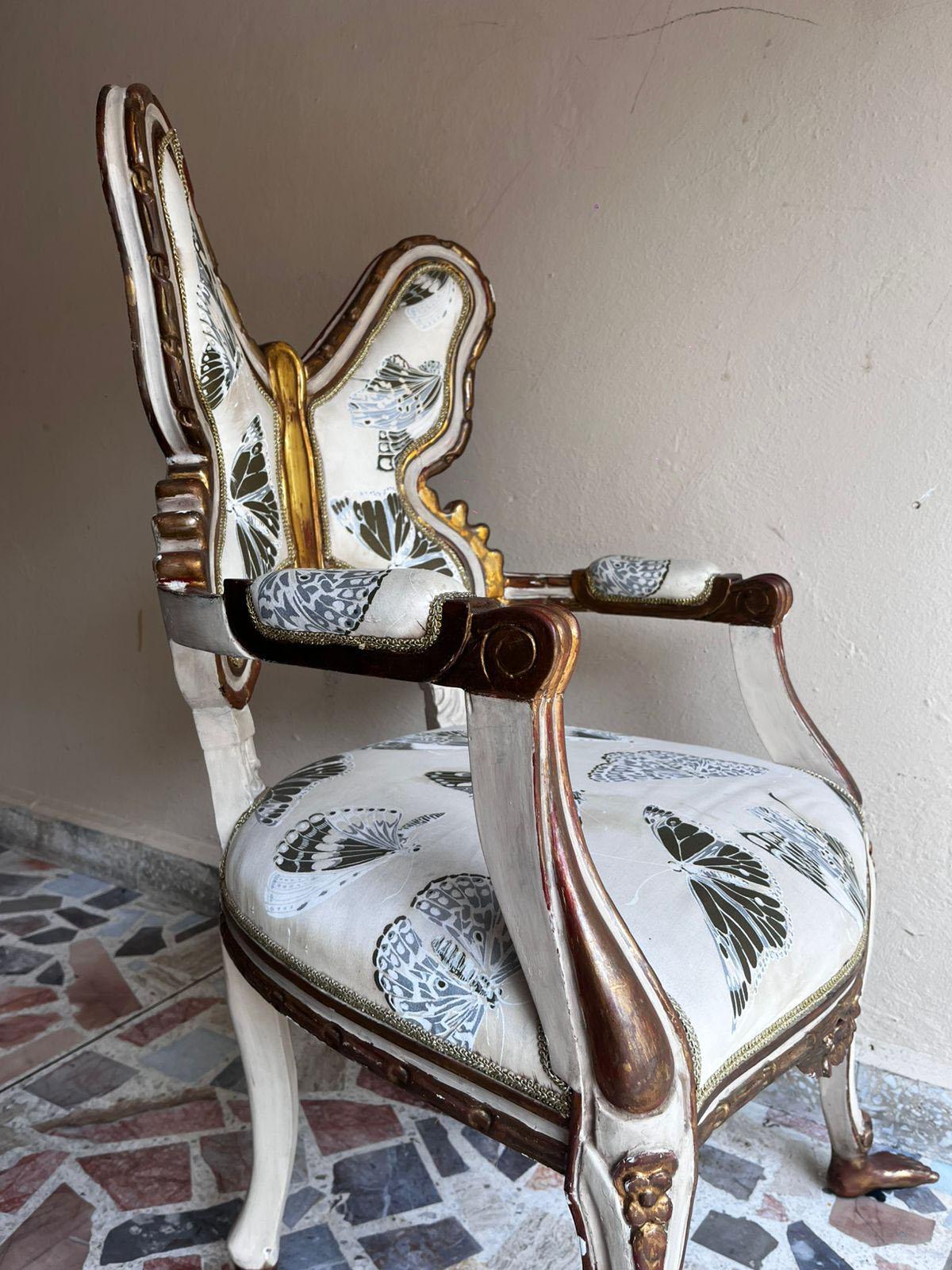 Pedro Friedeberg 1973 Chaise Butterfly en Wood de la Villa Arabesque à Acapulco en vente 1
