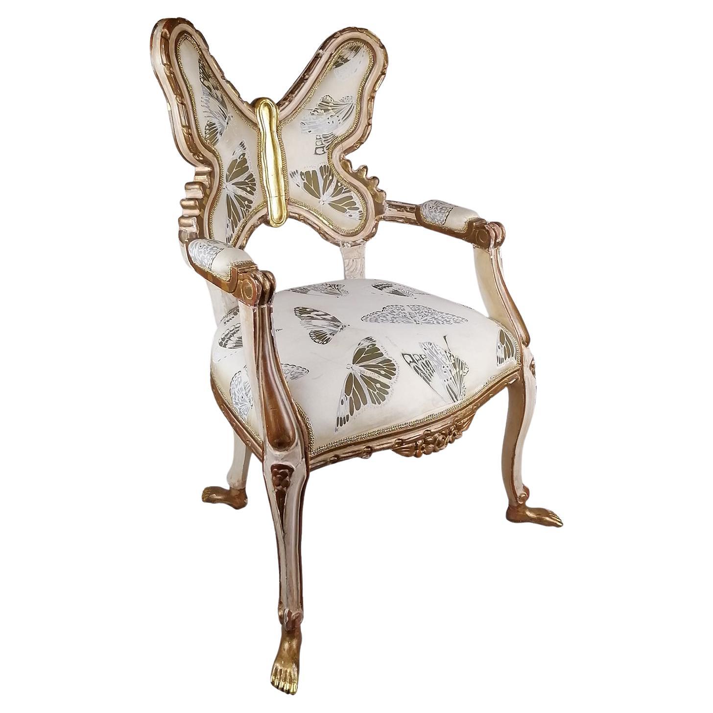 Pedro Friedeberg 1973 Wood Butterfly Chair From the Villa Arabesque In Acapulco