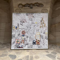 Pedro Friedeberg Codice Miguelito Glicee sobre lienzo PT Wall Art