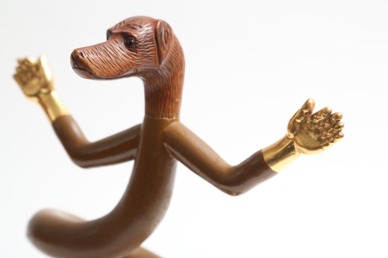 Late 20th Century Pedro Friedeberg Dog Table Sculpture For Sale
