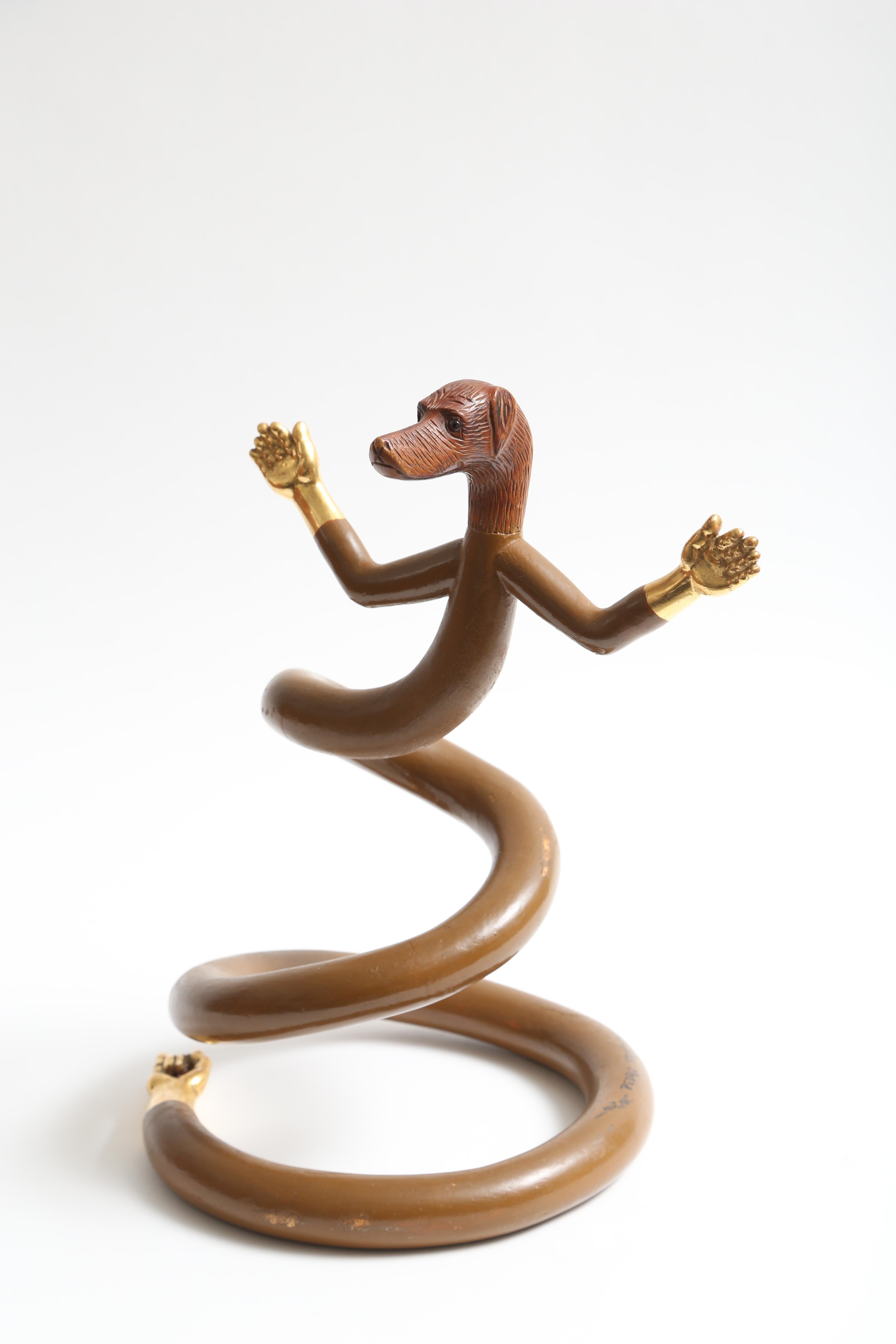Late 20th Century Pedro Friedeberg Dog Table Sculpture For Sale