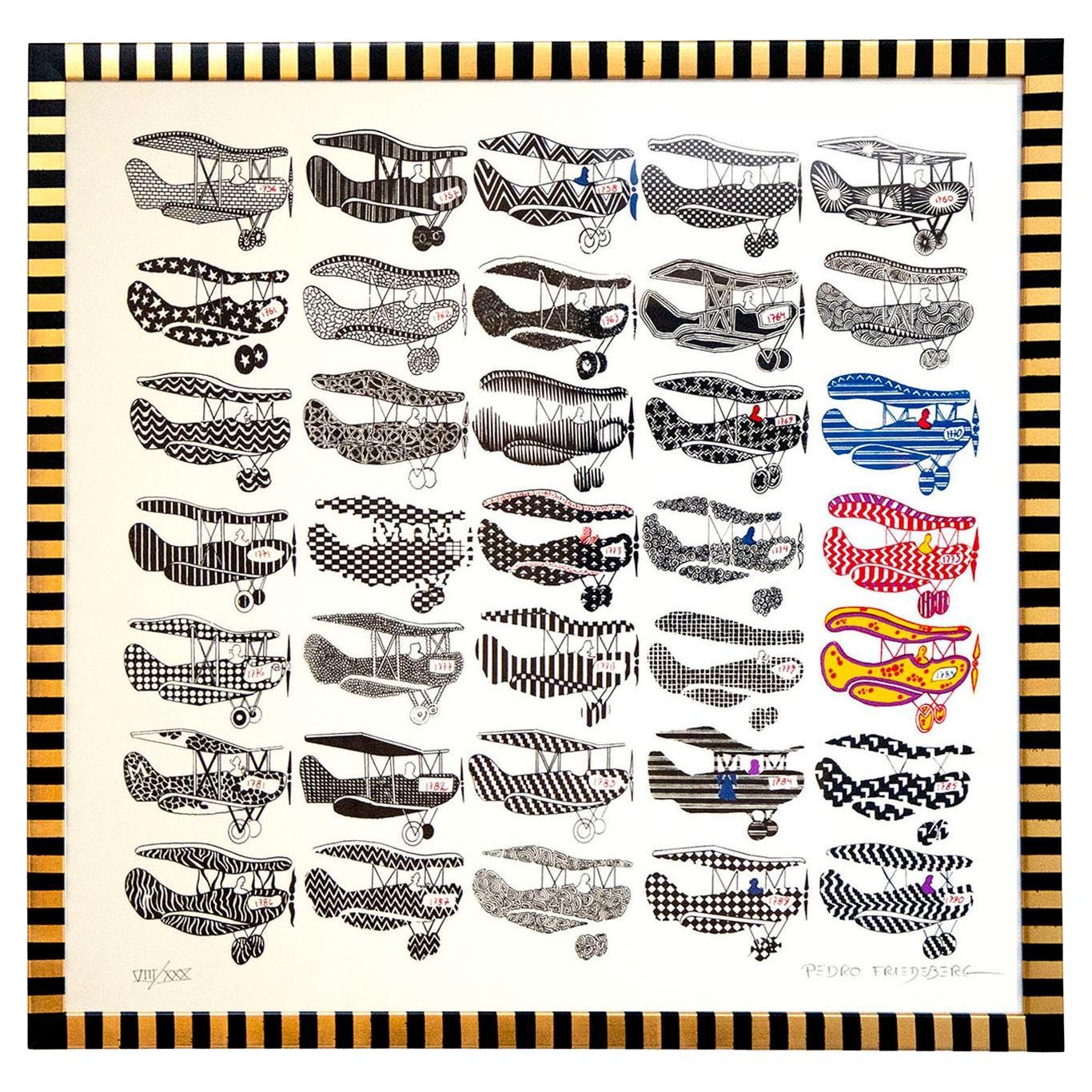 Pedro Friedeberg “El Vuelo De Mozart” Silkscreen Art Unframed