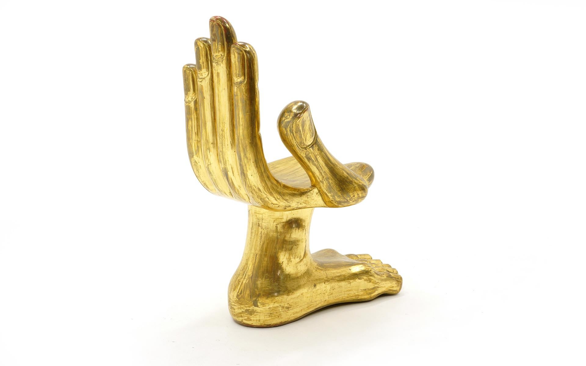 gold hand chair