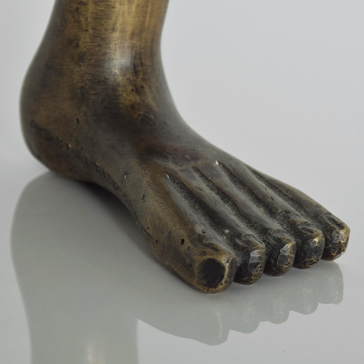 Pedro Friedeberg Hand Foot Chair Sculpture in Bronze 4