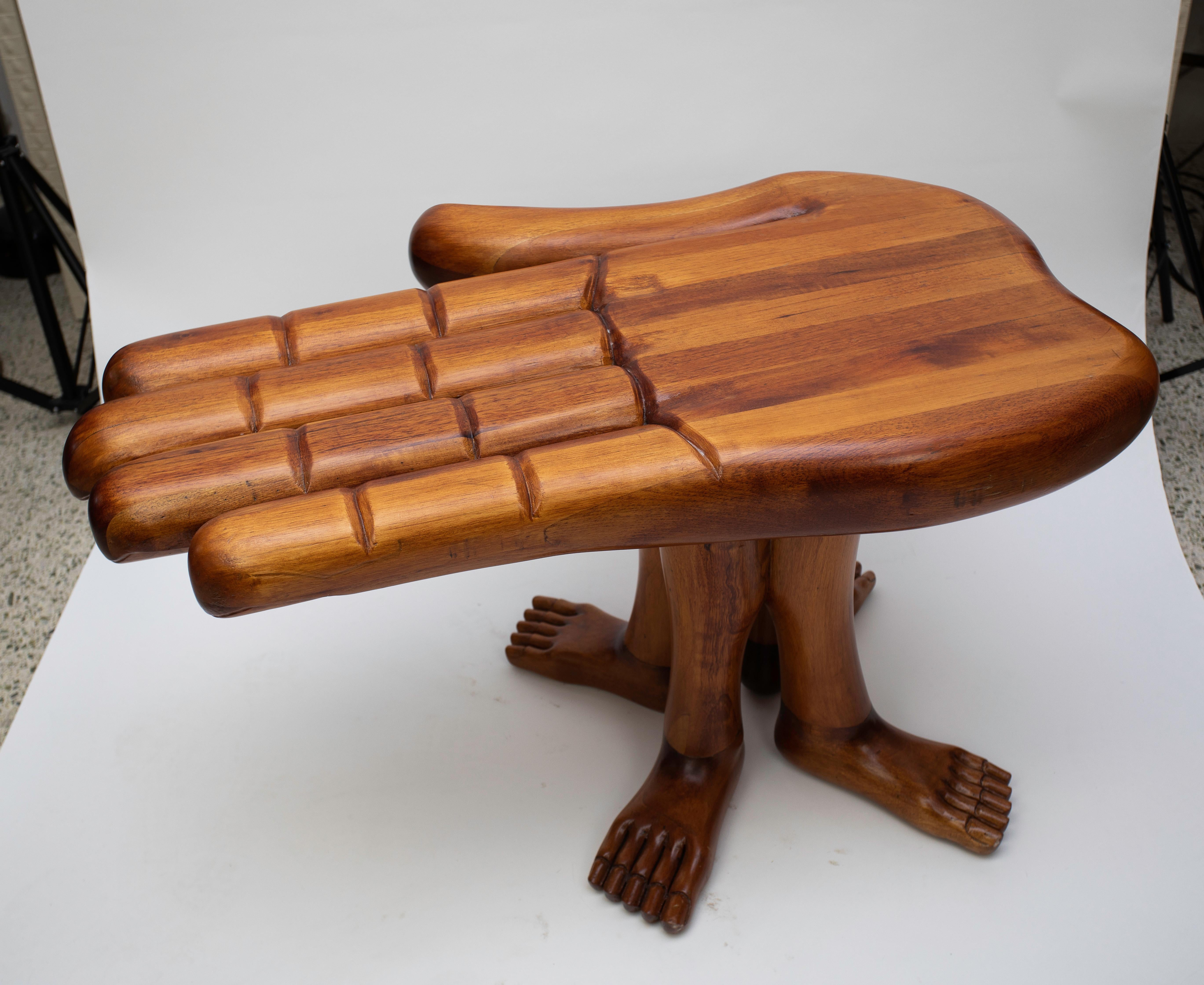 Mexican Pedro Friedeberg Hand-Foot Table For Sale